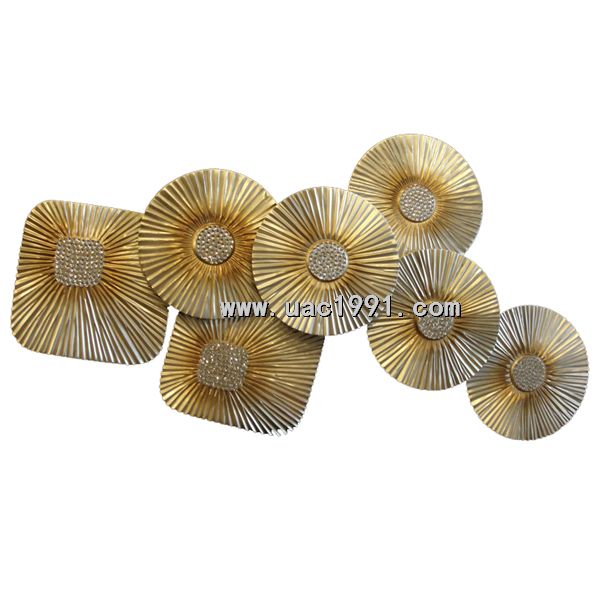 Wholesale Modern Golden Wood Carving Wall Art 3D Wall Sculpture for Home Decoration