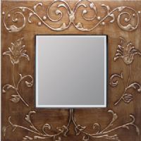 Antique Wood Carving 3D Flower Art Mirror UAMR3045 Decorative Wall Mirror