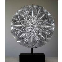 Wholesale Wood Carving Flower Modern Table Art Sculpture