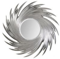 Wholesale Premier Housewares Sunburst UAMR3005 Modern Swirl Silver Wall Mirror