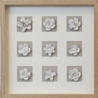 Ceramic Floral Art UASB1327 3D Shadow Box Wall Decor