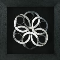 Large Silver Swirls UASB1108 Framed Art