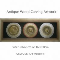 Wholesale Antique 3D Wood Carving Art Decoration
