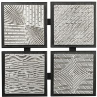 Panel 3D Wood Carving Graphic Silver Art UASW2028 Wood Carving Wall Art