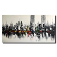 handpainted UACA6047 modern cityscape paintings artwork