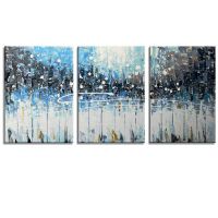 wholesale handpainted modern blue oil paintings UACA6115 abstract wall paintings