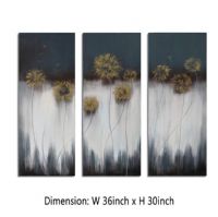 handpainted UACA6124 modern flower sets of 3 oil paintings