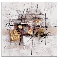 handpainted UACA6268 modern gold foil oil paintings abstract wall art paintings