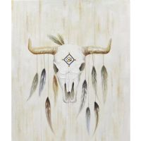 handpainted UACA6163 animal ox-head oil paintings