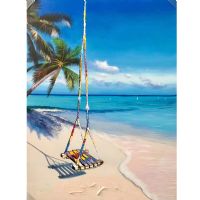 handpainted UACA6161 modern seaview canvas wall art modern oil paintings