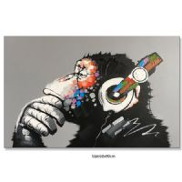 Handpainted animal gorilla paintings