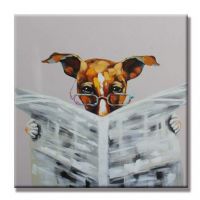 handpainted CA-P1002 animal dogs canvas wall art