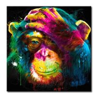 handpainted CA-P1003 gorilla canvas wall art paintings