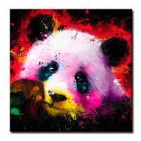 handpainted CA-P1004 lovely panda wall art paintings