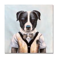 handpainted CA-P1007 animal dogs canvas wall art