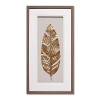 Wholesale Rectangle Palma Golden and Silver Leaf Framed Wall Art UASB1347 3D Shadow Box for Home Decoration
