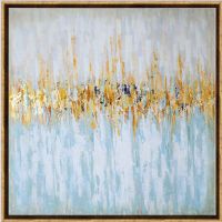 Handpainted Abstract Gold Foil Oil Paintings CAFA5252 Framed Wall Art