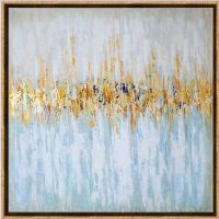 Handpainted Abstract Gold Foil Oil Paintings CAFA5252 Framed Wall Art
