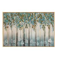 handpainted forest paintings CAFA5129 blue landscape framed artwork