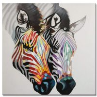 handpainted CA-P1052 animal zebra paintings
