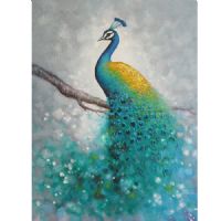 Wholesale animal oil paintings UACA6149 Pround Peacock Paintings