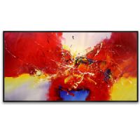 Handpainted CAFA5198 Abstract Red Sky Oil Paintings Framed Arwork