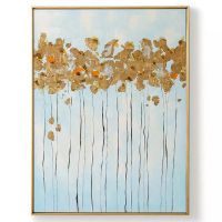 handpainted golden leaf Forest Art Paintings CAFA5063 modern framed arwork