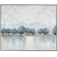 handpainted CAFA5186 framed wall art landscape forest paintings
