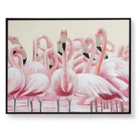handpainted animal flamingo oil paintings CAFA5185 2019 Trend Pink Framed Artwork