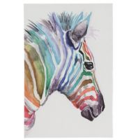 handpainted UACA6150 colorful zebra canvas wall art animal oil paintings