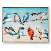 handpainted CAFA5183 animal birds canvas wall art modern framed paintings