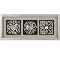 Wholesale Modern 3 Dimension UASB1073 Aurora Shadow Box Wood Carving Flower Frame Art