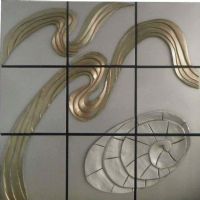 Wholesale Modern Wood Carving Wave Designs 3D Wall Art Sculpture