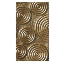 Modern Gold Circle Wood Carving Wall Art Sculpture