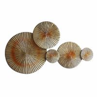 Modern Abstract Discs Gold 3D Wall Art Sculpture