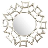 Wholesale Modern Wood Carving Decorative Mirror UAMR3017 Silve Sun Art Mirror