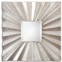 Decoration Square Sunburst Beveled Glass Mirror Unique Wall Art Mirror