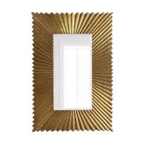Wholesale Modern Gold Wood Carving 3D Wall Art Mirror