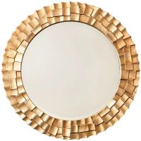 Hot Sale Modern Decorative 3D Wall Art Mirror Fancy Gold Round Wall Mirror