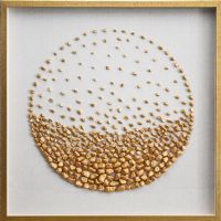 Wholesale Modern Gold Stone Wall Art UASB1274B 3D Shadow Box Wall Decoration