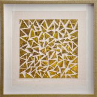 Wholesale Modern 3D Shadow Box Abstract Gold Framed Art Decoration