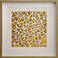 Wholesale Modern 3D Shadow Box Abstract Gold Framed Art Decoration