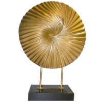 Wholesale Modern Wood Carving Gold Table Art Sculpture