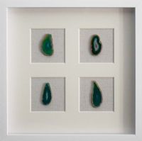 Wholesale Modern Blue Agate 3D Shadow Box Wall Art