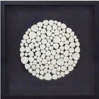 Wholesale UASB1331B Modern White Stone 3D Shadow Box Wall Art Decoration