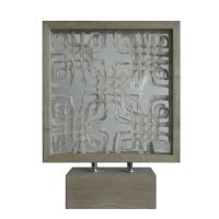 Natural 3D Shadow Box Rice Paper Artwork UATB4081 Abstract Table Art Sculpture for Home Decoration