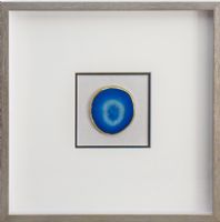 Wholesale Modern 3D Shadow Box Blue Agate Framed Artwork