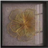 Modern 3D Shadow Box Gold Metal Crafts Wall Art Decoration