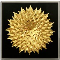 Round Shape 100% Handmade UASB1407 GolD Foil 3D Shadow Box Wall Art Decoration