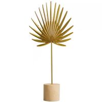 Wholesale Modern Wood Carving Gold Leaf Table Art Sculpture for Home Decoration